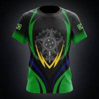 Brazil Emblem Graphic T-shirts Summer Sportswear For Men Oversized Jersey O-neck Short Sleeve Tops Fashion Pullover Tees