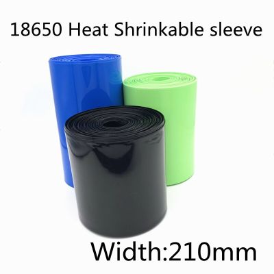 210mm Width 18650 Lithium Battery Film Wrap PVC Heat Shrink Tube Sheath Cover Insulated Cable Sleeve Pack Protection Multicolor Cable Management