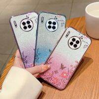 เคสป้องกันรวมทุกอย่างสำหรับสวนลับชุบด้วยไฟฟ้าผงชิมเมอร์สำหรับเคสโทรศัพท์ Huawei Mate 30