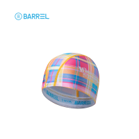 BARREL X KANCO DURAFLOW CHECK SWIM CAP - MADRAS PINK หมวกว่ายน้ำ