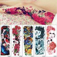 16 Designs Full Arm Temporary Tattoo Sleeve Waterproof Tattoos For Cool Men Women Tattoos Stickers On The Body Art 272596