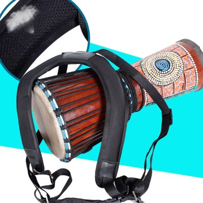 【Worth-Buy】 สายรัด Djembe แบบปรับได้สายสะพายไหล่กลองแอฟริกันอุปกรณ์เพอร์คัชชัน