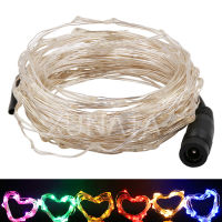 DC 12V String Lights 10m 20m 30m 50m Silver Wire Christmas Festival Wedding Party Decoration Fairy Light