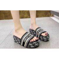 ஐ Dr Super HOT Lightweight Elastic Strap Wedge Slippers With Pattern