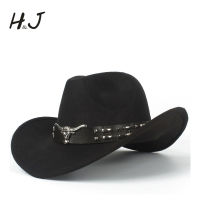 2 Size Women Men Hollow Western Cowboy Hat With Tauren Belt Winter Autumn Jazz Outback Jazz Toca Sombrero Cap Size 56-58CM