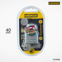 KRUKER กุญแจ 40 mm. (คอสั้น) กุญแจลูกปืนโครมเงา พร้อมลูกกุญแจ 4ดอก มีบริการเก็บเงินปลายทาง