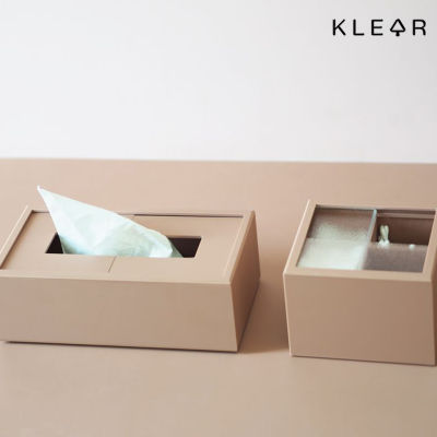 KlearObject 2IN1 Tissue Box กล่องอะคริลิคใส่ทิชชู่ กล่องอเนกประสงค์ กล่องใส่ของใช้บนโต๊ะเครื่องสำอาง : KD101 พร้อมส่ง