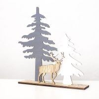 2019 Wooden Reindeer Christmas Decoration For Home Splice Deer Xmas Ornaments Kids Gift Home Christmas Party Decorations
