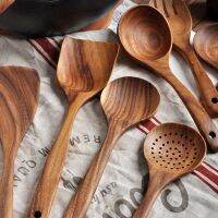 ❦ Acacia Wooden Non-stick Pan Special Cooking Wood Shovel Kitchen Long Handle Soup Rascquette Rice Rice Spoon Sauce