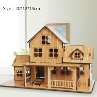 Blowing 3D Wooden Puzzle Jigsaw Architecture DIY House Villa Kids Boys Girls Educational