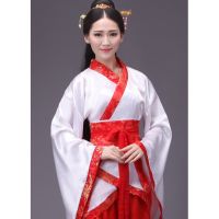 Hanfu Change เครื่องแต่งกายนางฟ้า Hanfu ชุดประจำชาติสตรีเครื่องแต่งกายโบราณประสิทธิภาพ costume