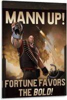 ป้อมทีม2 Tf2 Mann Up โปสเตอร์เกมโปสเตอร์ภาพตกแต่งศิลปะบนผืนผ้าใบสำหรับติดกำแพงห้องนั่งเล่นโปสเตอร์ภาพวาดตกแต่งห้องนอน12x18inch30x45cm