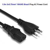 （A TOOT）โปรเจคเตอร์ BrazilCord 1.5M BRA Plug IEC C13SupplyForPCMonitor เครื่องพิมพ์ SonyTV เครื่องขยายเสียง