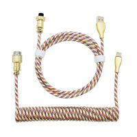 Type C สาย USB คีย์บอร์ดเครื่องกลขดสปริงลวด Aviator Data Cable