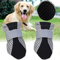 Puppy Dog Shoes Non-Slip Soft Sole Breathable Mesh Adjustable Straps Boots Straps Reflective dog sandals for Small Medium Pets