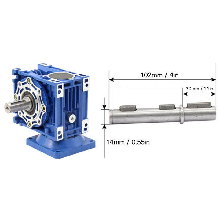 Single Output Shaft Worm Gear Reducer Shaft Large Bearing Low Noise for