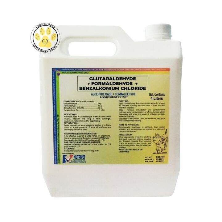 ALDEHYDE BASE FORMALDEHYDE (4L) LIQUID DISINFECTANT Lazada PH