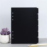 Hot Selling Black 6 Holes A5 Loose-Leaf Divider A6 Index Divider Cute A7 Page Dividers Children Stationery Accessories