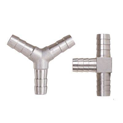 【YF】▪™  6mm 8mm 10mm 12mm 13mm 14mm 15mm 16mm 19mm 20mm Hose Barb Tee Y T Type 3 Three Way 304 Pipe Fitting