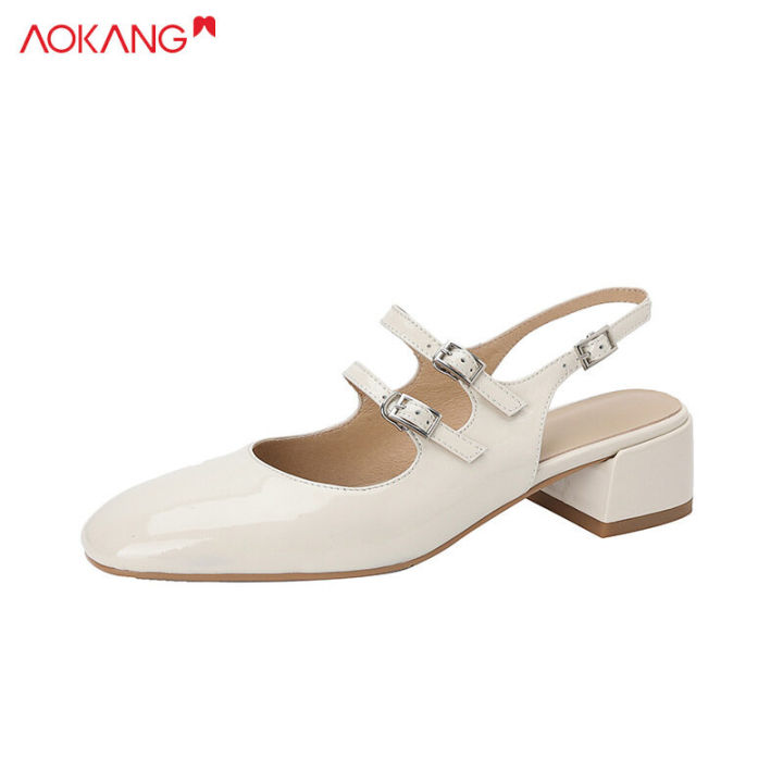 aokang-mary-jane-รองเท้าปากตื้นรองเท้าสีแดงเล็กๆที่มีรองเท้าผู้หญิงรองเท้าแตะแบบเร9201