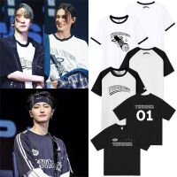 เกาหลีแฟชั่น ATEEZ THUNDER T เสื้อ Break The Wall Tour เสื้อยืดฤดูร้อนแขนสั้นผ้าฝ้ายตลก TShirt Tees กราฟิก streetwear