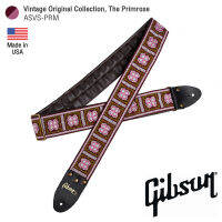 Gibson® ASVS-PRM The Primrose Strap สายสะพายกีตาร์ สำหรับโปร่ง/ไฟฟ้า/เบส กว้าง 2" ทำจากเนื้อผ้าคุณภาพเยี่ยม ปรับยาวได้ 34.75 – 60.5 นิ้ว ** Made in USA **