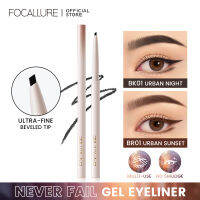 Focallure#MordenUrban Never Fail No Smudge gel eyeliner Ultra-fine Beveled Tip Multi-use Smooth High Pigment Easy to control Quick Dry Anti-transfer Waterproof