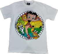 เสื้อยืดการ์ตูน เบ็ตตี้ บู๊พ (Betty Boop) สไตล์วินเทจ ผ้าฝอก (M/L/XL)