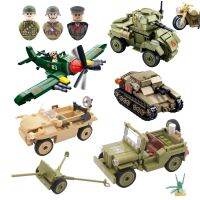 WW2รถยนต์ทหาร GAZ 67 IL-2สหรัฐรถจี๊ปหุ้มเกราะโซเวียตรัสเซียกองทัพทหารของเล่นบล็อกรูปแบบการสร้างของเล่นเด็กอิฐ