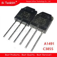 2 ชิ้น A1491 C3855 (1 ชิ้น = 2SA1491 1 ชิ้น = 2SC3855) วงจรรวม PNP TO-3P 200V 10A