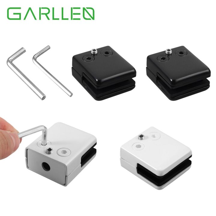 garllen-8pcs-square-glass-clamp-304-stainless-steel-white-black-glass-clamp-bracket-clip-holders-for-8-10mm-balustrade-staircase-clamps