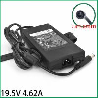 อะแดปเตอร์แล็ปท็อป19.5V 4.62A 90W สำหรับ E5410 E4300ของ Dell E6400 E6430 N5110 7.4x5.0Mm DC เครื่องชาร์จอุปกรณ์พลังงาน