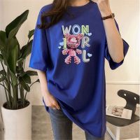 [AMYGO] 2023 M-5XL Loose Tshirt Women Plus Size Baju T shirt Perempuan Tops Lengan Pendek MurahWanita Clothes