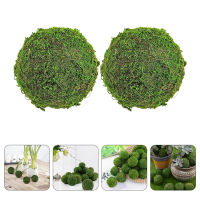 Dulrua [Sale] 2pcs Moss Fake Balls Decorative Moss Globes Handmade Moss Balls สำหรับเครื่องประดับ