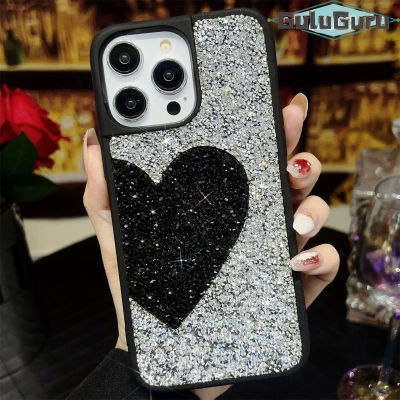 เคสสำหรับ iPhone 14 13 12 11 Pro Max X XS XR 8 7 6 Plus พร้อมเพชร1200หรูหรารูปหัวใจประกายระยิบระยับคริสตัลแวววาว3D พลอยเทียมกากเพชรสะท้อนแสงฝาครอบป้องกันผู้หญิง