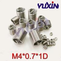 100pcs M4x0.7x1D Wire Thread Insert Stainless Steel 304 Wire Screw Sleeve M4 Screw Bushing Helicoil Wire Thread Repair Inserts