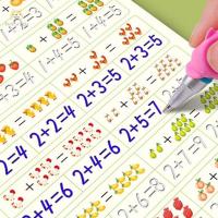 PETPARADIS พร้อมปากการีฟิล การลบเพิ่มเติม ฝึกภาษาอังกฤษ ตัวอักษรภาษาอังกฤษ ตัวเลข ภาษาอังกฤษ writing Sticker ภาษาอังกฤษ calligraphy สมุดลอกภาษาอังกฤษสำหรับเด็ก หนังสือสำเนาเวทมนตร์