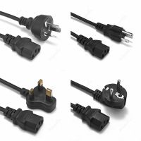 US/USA/EU/UK Power Cord 3 Prong 1.2m 100W AU UK Euro Plug IEC 320 C13 Power Supply Extension Cable For Power Adapter Router DVD