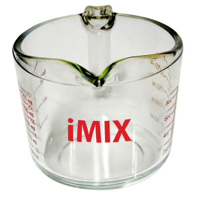 แก้วตวง ถ้วยตวงไอมิกซ์ imix 250cc. ถ้วยตวงมีสเกลวัดปริมาณ ออนซ์ และ มิลลิลิตร เป็นแก้วทนความร้อน (tempered glass measuring jug)