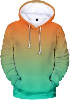 JXQXHCFS Mens And Womens Hoodies 3D Full Print Hip Hop Casual Hoodies Trendy Rainbow 3D Hoodies