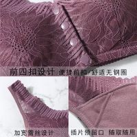 New Style Lace Front Buckle Underwear Mother Underwear Ladies Soft Cotton Insertable Vest Style Middle-aged Elderly Large Size Wireless