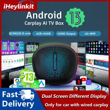 Android 13 CarlinKit Android Auto Wireless CarPlay AI TV Box QCM6125 8-Core  Split Screen 64G 128G For OEM Wired CarPlay