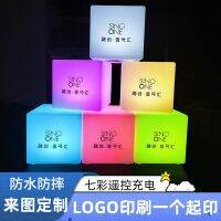 LED ไฟเดสก์ทอปสแควร์บาร์ ร้านอาหาร Qingba Creative Light Bar Service logo โคมไฟตั้งโต๊ะตกแต่งจำนวน