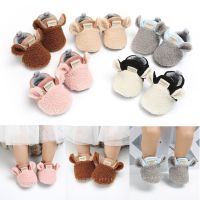 【hot】！ Newborn Baby Shoes With Ear Toddler Crawling Boys Lamb Prewalker Trainers Infant Warm