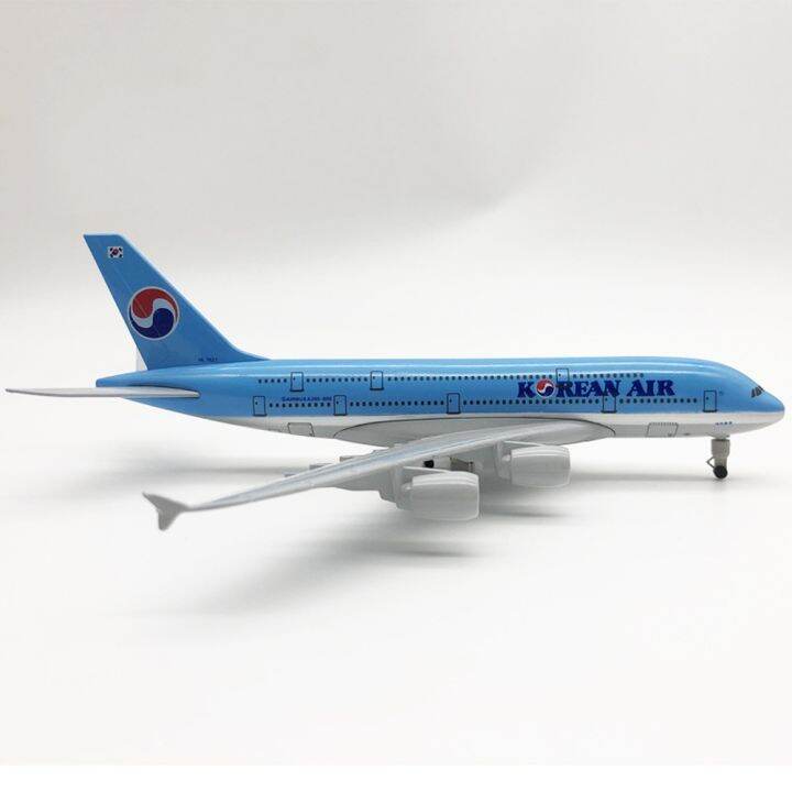 jiozpdn055186-escala-1-350-comprimento-20cm-korean-air-a380-metal-diecast-avi-o-modelo-de-brinquedos-presente-para-meninos-crian-as-cole-o-infantil