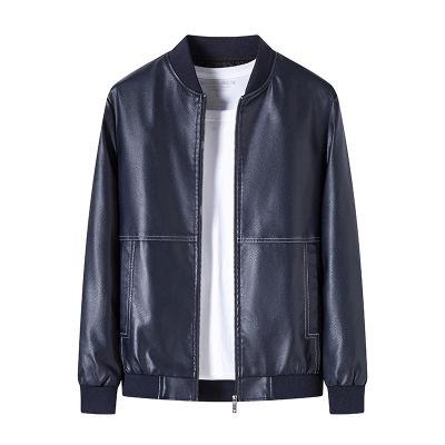 ZZOOI Fashion Leather Jackets Men Zipper Business Clothing Casual Trendy Motorcycle Clothes Mens PU Leather Jackets High Quality 2022