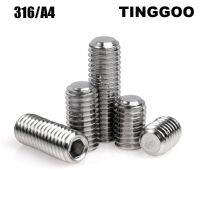 316 A4 Stainless Steel M3 M4 M5 M6 M8 M10 M12 M16 DIN913 Marine Grade Hexagon Hex Socket Flat Point Grub Headless Bolt Set Screw