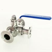 Fit 19mm 3/4" Pipe OD x 0.5" Tri Clamp Sanitary T/L Port Ball Valve SUS 304 Stainless Beer Brewing Home