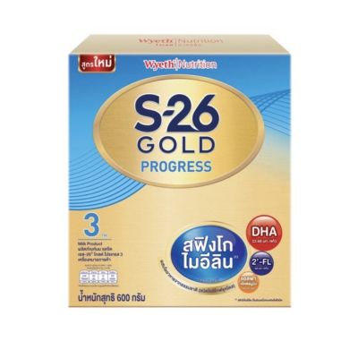 S-26  นมผง เอส-26 โปรเกรส โกลด์ สูตร 3 นมสำหรับเด็กอายุ1 ปีขึ้นไป  ขนาด 550 กรัม