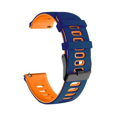 สำหรับนาฬิกา Huawei GT 2e 22มม. ผสม-นาฬิกาซิลิโคนสีแบนด์ (สีน้ำเงินเข้ม + ส้ม)
